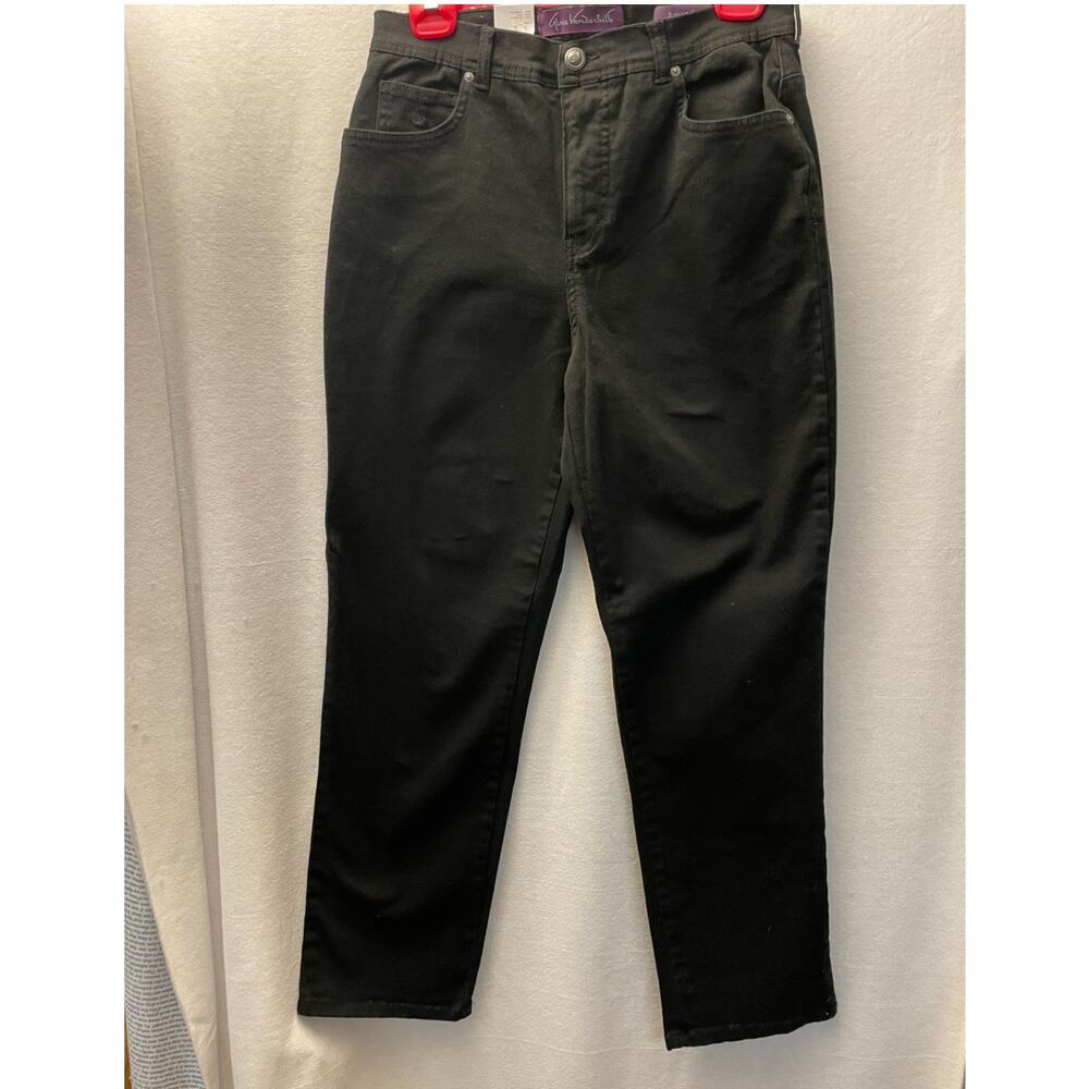 Gloria‎ Vanderbilt black jeans 10 short NWT Classic fit straight leg stretch